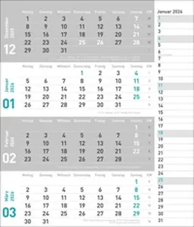 Heye |  times&more 4-Monatsplaner, türkis 2026 | Sonstiges |  Sack Fachmedien