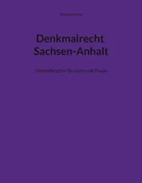 Franz |  Denkmalrecht Sachsen-Anhalt | eBook | Sack Fachmedien