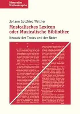 Walther / Ramm |  Musicalisches Lexicon oder Musicalische Bibliothec | eBook | Sack Fachmedien