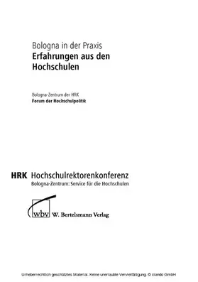 (HRK) |  Bologna in der Praxis | eBook | Sack Fachmedien