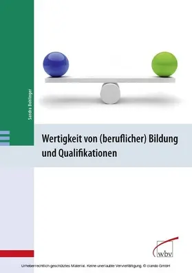 Bohlinger |  Wertigkeit von (beruflicher) Bildung und Qualifikationen | eBook | Sack Fachmedien