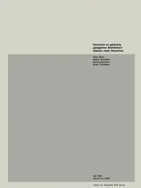 RAMU / THÜRLIMANN / GRENACHER | Versuche an gelenkig gelagerten Stahlbetonstützen unter Dauerlast | Buch | 978-3-7643-0621-2 | sack.de