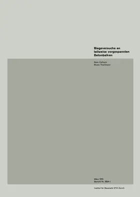 CAFLISCH |  Biegeversuche an teilweise vorgespannten Betonbalken | Buch |  Sack Fachmedien