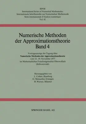 COLLATZ / WERNER / MEINARDUS |  Numerische Methoden der Approximationstheorie | Buch |  Sack Fachmedien
