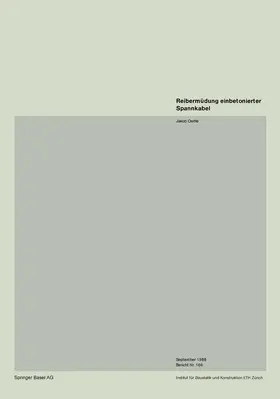 Oertle |  Reibermüdung einbetonierter Spannkabel | Buch |  Sack Fachmedien