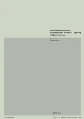 Bachmann / Somaini |  Erdbebenverhalten von Balkenbrücken mit fester Lagerung in Längsrichtung | Buch |  Sack Fachmedien