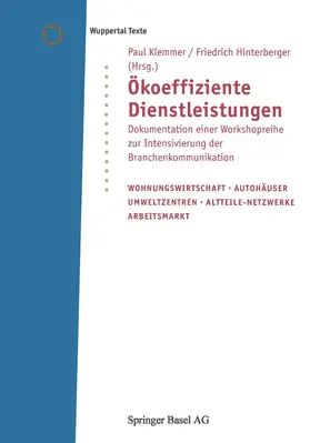 Hinterberger / Klemmer |  Ökoeffiziente Dienstleistungen | Buch |  Sack Fachmedien