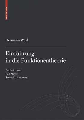 Weyl / Meyer / Patterson |  Einführung in die Funktionentheorie | Buch |  Sack Fachmedien