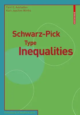 Wirths / Avkhadiev |  Schwarz-Pick Type Inequalities | Buch |  Sack Fachmedien