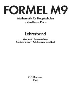 Breu / Haubner / Junkawitsch |  Formel M LB 9 – alt | Buch |  Sack Fachmedien