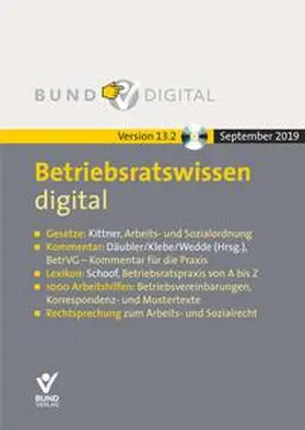Däubler / Kittner / Wedde |  Betriebsratswissen digital Version 13.2 | Sonstiges |  Sack Fachmedien
