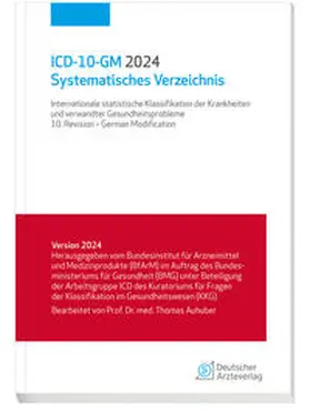  ICD-10-GM 2024 Systematisches Verzeichnis | Buch |  Sack Fachmedien
