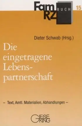 Schwab / Gottwald / Gross |  Die eingetragene Lebenspartnerschaft | Buch |  Sack Fachmedien