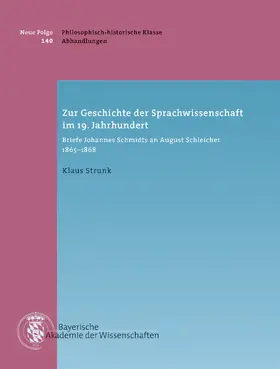 Strunk |  Zur Geschichte der Sprachwissenschaften im 19. Jahrhundert | Buch |  Sack Fachmedien