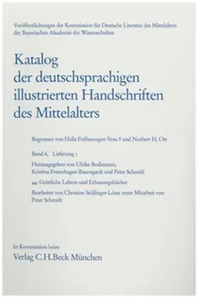 Bodemann / Freienhagen-Baumgardt / Schmidt |  Katalog der deutschsprachigen illustrierten Handschriften des Mittelalters Band 6, Lfg. 1 | Buch |  Sack Fachmedien