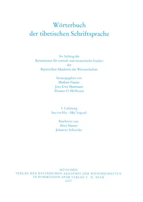 Franke / Hartmann / Höllmann | Wörterbuch der tibetischen Schriftsprache  3. Lieferung | Buch | 978-3-7696-0968-4 | sack.de