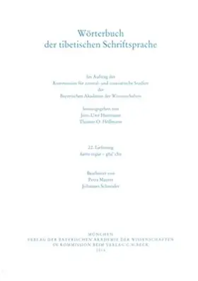 Hartmann / Höllmann |  Wörterbuch der tibetischen Schriftsprache  22. Lieferung | Buch |  Sack Fachmedien