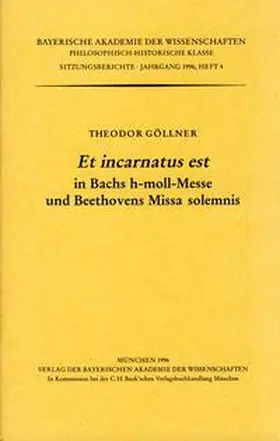  Et incarnatus est in Bachs h-moll-Messe und Beethovens Missa solemnis | Buch |  Sack Fachmedien