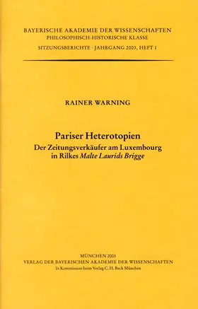 Warning |  Pariser Heterotopien | Buch |  Sack Fachmedien