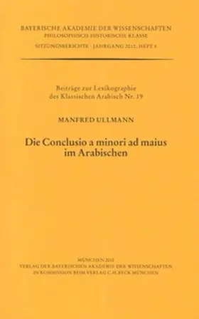 Ullmann |  Die Conclusio a minori ad maius im Arabischen | Buch |  Sack Fachmedien