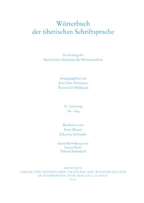 Hartmann / Höllmann |  Wörterbuch der tibetischen Schriftsprache  31. Lieferung | Buch |  Sack Fachmedien