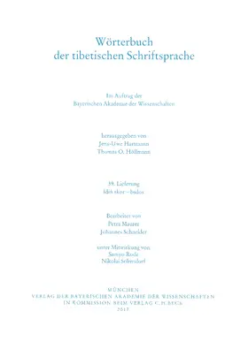 Hartmann / Höllmann |  Wörterbuch der tibetischen Schriftsprache  39. Lieferung | Buch |  Sack Fachmedien