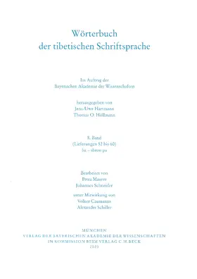 Hartmann / Höllmann |  Wörterbuch der tibetischen Schriftsprache  Band 8 (Lieferungen 52 – 60) | Buch |  Sack Fachmedien