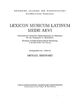 Bernhard | Lexicon Musicum Latinum Medii Aevi  14. Faszikel - Fascicle 14 (pausabilis - psalmodia) | Buch | 978-3-7696-6509-3 | sack.de