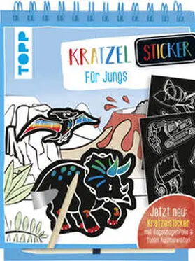frechverlag |  Kratzel-Stickerbuch für Jungs | Buch |  Sack Fachmedien