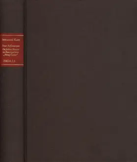 Kant / Hinske / Scholz |  Forschungen und Materialien zur deutschen Aufklärung / Abteilung I: Texte zur Philosophie der deutschen Aufklärung. Immanuel Kant: Neue Reflexionen. Die frühen Notate zu Baumgartens ›Metaphysica‹ | eBook | Sack Fachmedien