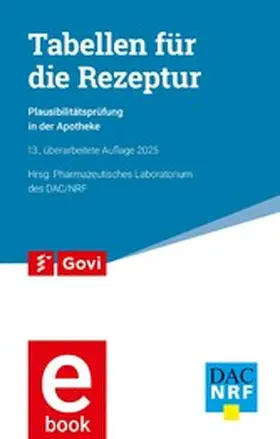 Govi-Verlag |  Tabellen für die Rezeptur | eBook | Sack Fachmedien