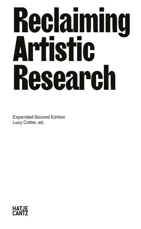 Cotter / Arian / Abu Hamdan |  Reclaiming Artistic Research | Buch |  Sack Fachmedien