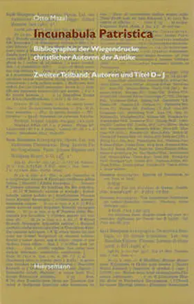 Mazal |  Incunabula Patristica | Buch |  Sack Fachmedien