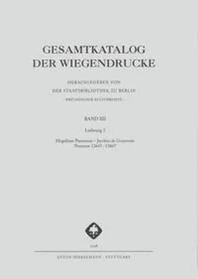  Gesamtkatalog der Wiegendrucke | Buch |  Sack Fachmedien