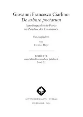 Ciarlino / Haye |  Giovanni Francesco Ciarlino: De arbore poetarum | Buch |  Sack Fachmedien