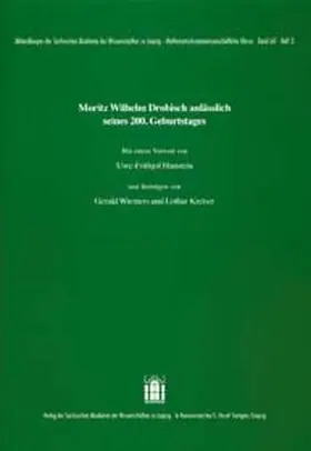  Moritz Wilhelm Drobisch anlässlich seines 200. Geburtstages | Buch |  Sack Fachmedien