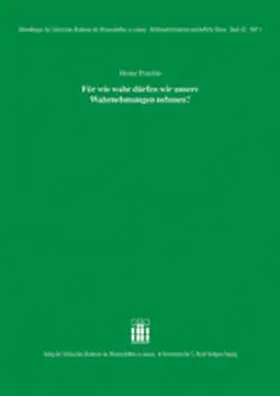 Penzlin |  Für wie wahr dürfen wir unsere Wahrnehmungen nehmen? | Buch |  Sack Fachmedien
