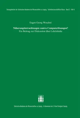 Woschni |  Näherungsbetrachtungen contra Computerlösungen? | Buch |  Sack Fachmedien