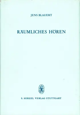 Blauert |  Räumliches Hören | eBook | Sack Fachmedien