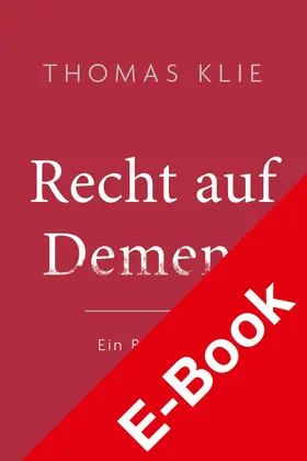 Klie | Recht auf Demenz | E-Book | sack.de