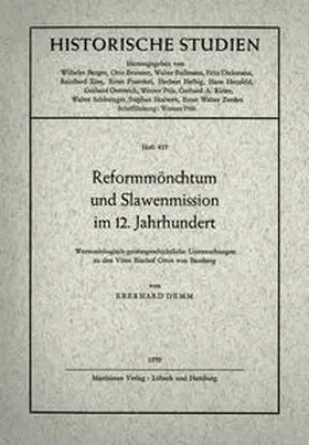 Demm |  Reformmönchtum und Slawenmission im 12. Jahrhundert | Buch |  Sack Fachmedien