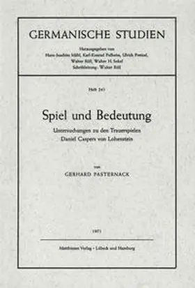 Pasternack |  Spiel und Bedeutung | Buch |  Sack Fachmedien