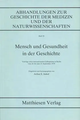 Imhof |  Mensch und Gesundheit in der Geschichte | Buch |  Sack Fachmedien