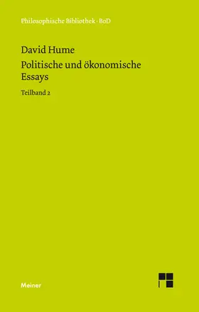 Hume / Bermbach |  Politische und ökonomische Essays / Politische und ökonomische Essays | Buch |  Sack Fachmedien