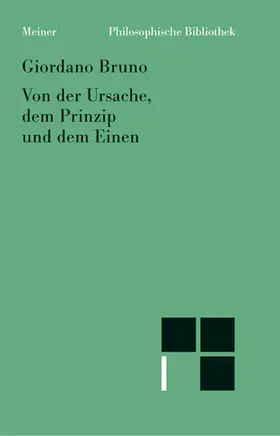 Bruno / Blum |  Von der Ursache, dem Prinzip und dem Einen | Buch |  Sack Fachmedien