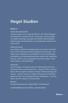Pöggeler / Nicolin | Hegel-Studien / Hegel-Studien Band 21 (1986) | Buch | 978-3-7873-1485-0 | sack.de