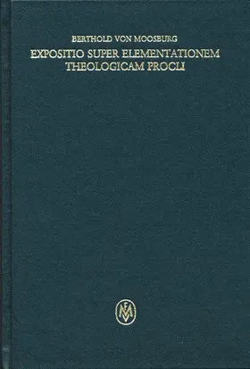 Zavattero |  Expositio super Elementationem theologicam Procli. Propositiones 66–107 | Buch |  Sack Fachmedien