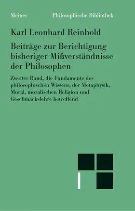 Reinhold / Fabbianelli |  Beiträge zur Berichtigung bisheriger Mißverständnisse der Philosophen. Zweiter Band | Buch |  Sack Fachmedien