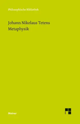 Tetens / Sellhoff | Metaphysik | E-Book | www2.sack.de