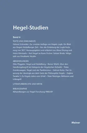 Nicolin / Pöggeler |  Hegel-Studien Band 6 | eBook | Sack Fachmedien